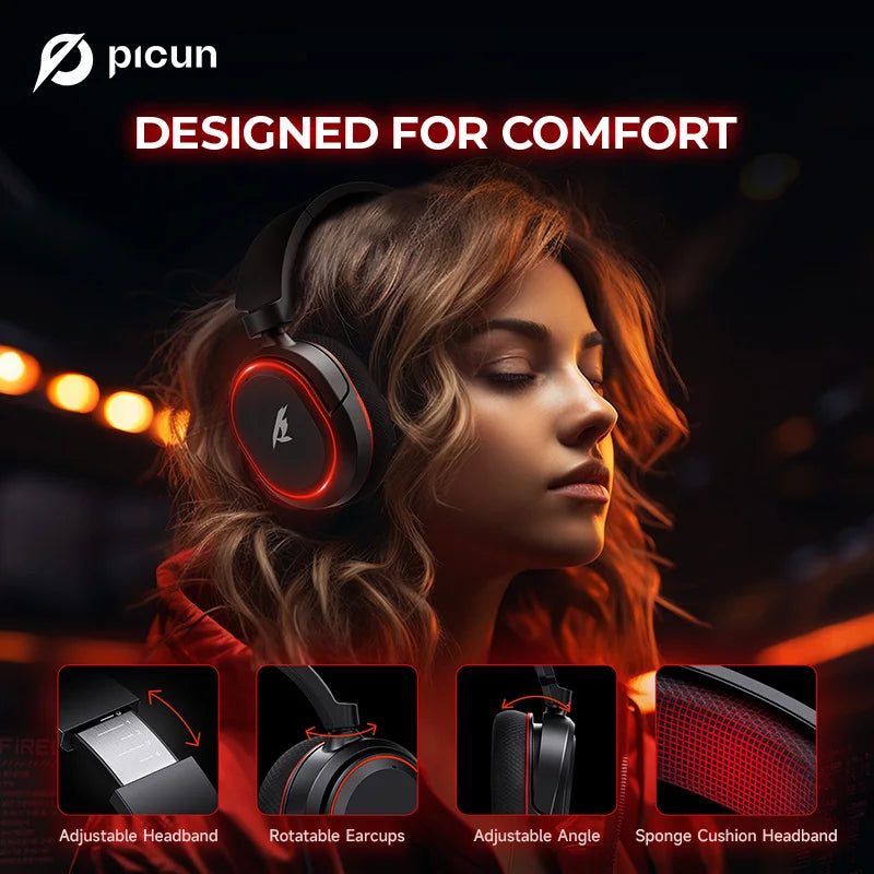 Picun G2 2.4G Wireless Gaming Headset