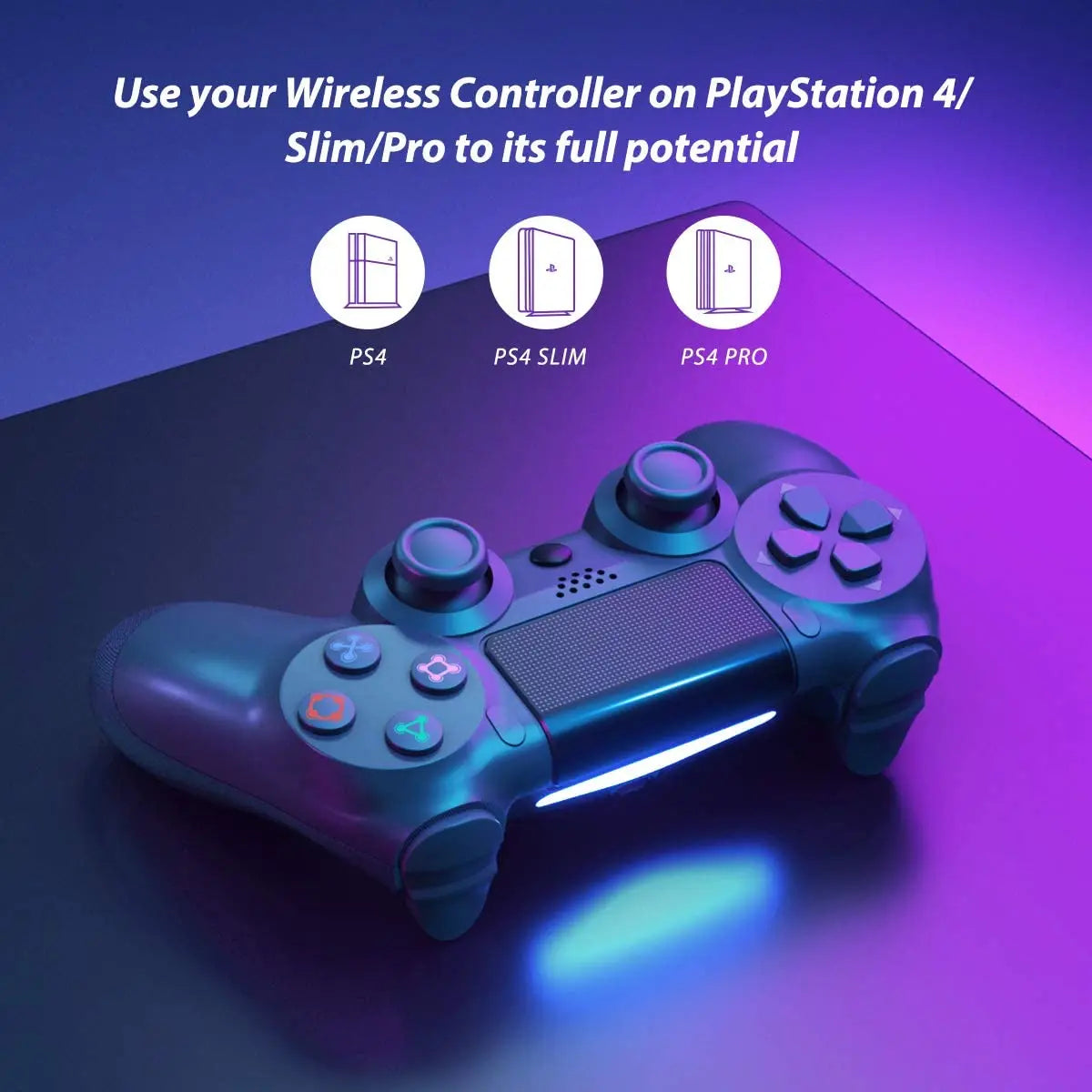 Wireless Bluetooth Controller for PS4, PS3, and PC