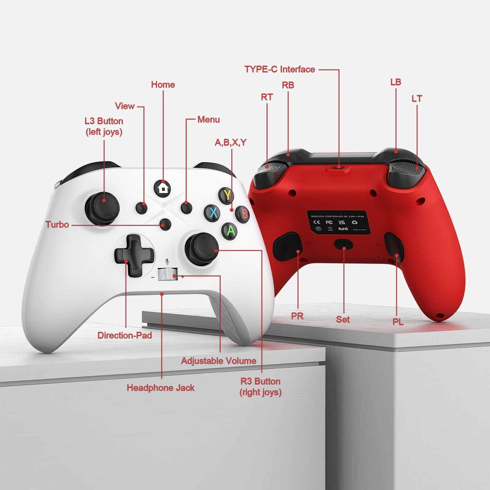 2.4G Wireless Gamepad for Xbox One, Series S, X, and PC